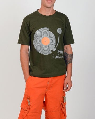 Tee shirt Sillons vinyl vert tee-shirt sillons vinyle vert frais