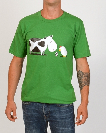 Tee shirt M�tissage Vert tee-shirt m�tissage vert ton nature