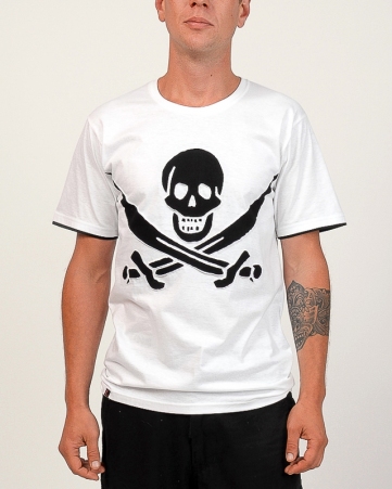 Tee shirt hacker blanc t-shirt typographie esprit digital