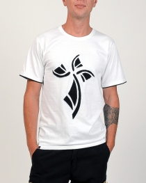 Tee shirt hermine fond bland design noir t-shirt hermine illustration bretonne