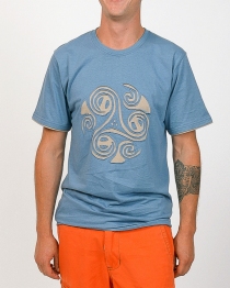 Tee shirt Triskel Bleu t-shirt triskel bleu symbole celte graphique