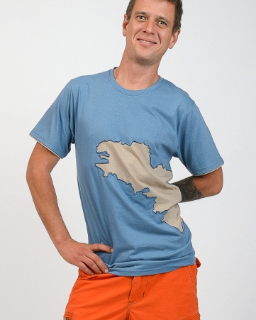 Tee shirt Bretagne bleu t-shirt breton bleu esprit maritime