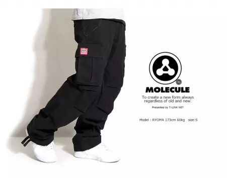 Pantalon Homme Mol�cule 54002 Noir pantalon homme noir Molecule au look urbain