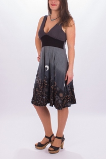 Robe Nouna Jungle Paradise gris style boh&egrave;me