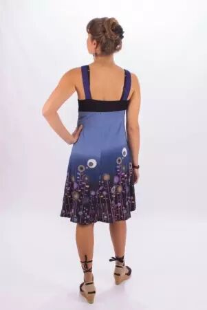 Robe Nouna Jungle Paradise bleu imprim� tropical