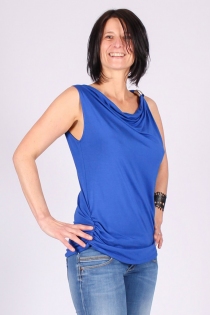 Top Andamaya Bleu Electrique top graphique bleu intense