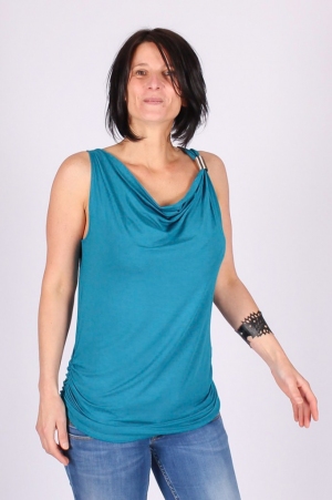 Top Andamaya Bleu p�trole top bleu profond nuance sophistiqu�e