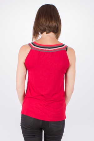 Top Liloo uni Rouge top uni rouge vibrant