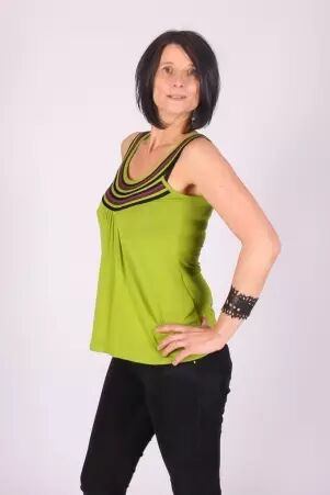Top Liloo uni Vert Pistache top uni vert pistache doux