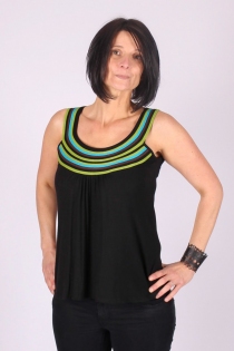 Top Liloo uni Noir top noir fluide classique