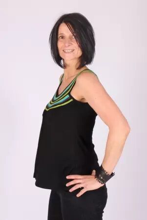 Top Liloo uni Noir top noir fluide classique