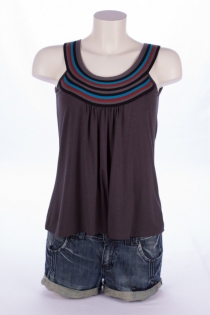 Top Liloo uni Gris top fluide gris intemporel