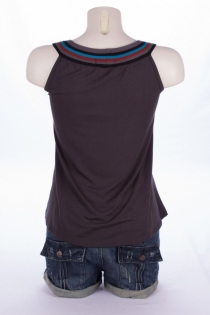 Top Liloo uni Gris top minimaliste gris doux