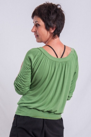 Top blousant Yogya Vert Amande top yogya vert amande doux