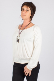 Top blousant Yogya Blanc