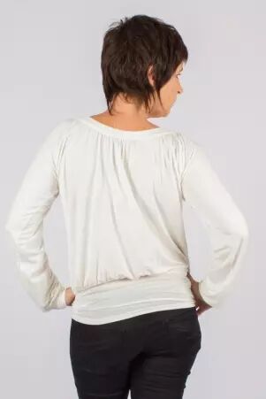Top blousant Yogya Blanc top blousant yogya blanc lumineux