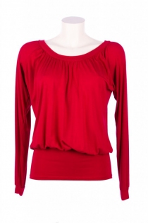 Top blousant Yogya Rouge