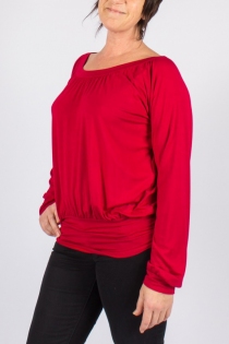 Top blousant Yogya Rouge
