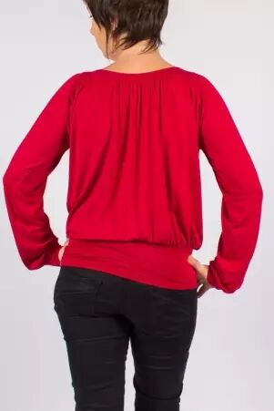 Top blousant Yogya Rouge top yogya rouge passion