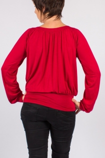 Top blousant Yogya Rouge