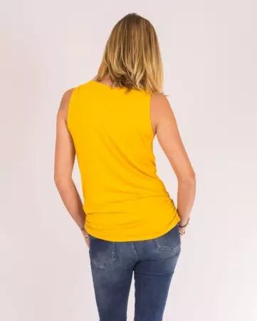 Top Andamaya Moutarde top jaune moutarde style r�tro