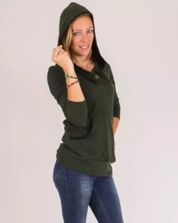Sweat Nova Stripes Vert sweat graphique vert esprit moderne