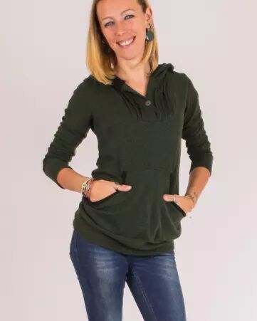 Sweat Nova Stripes Vert sweat graphique vert esprit moderne