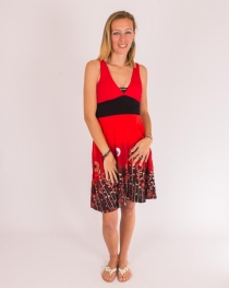 Robe Nouna Jungle Paradise rouge exotique