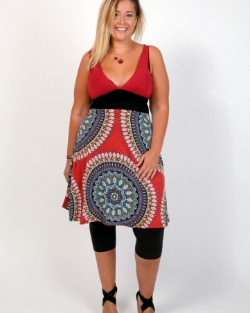 Robe Nouna Big Mandala rose � motif mandala