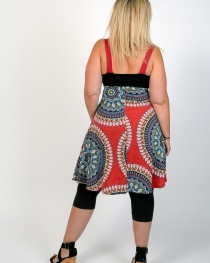 Robe Nouna Big Mandala rose imprim&eacute; artistique