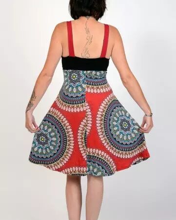 Robe Nouna Big Mandala rose � motif mandala