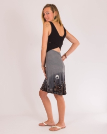 Robe Paquita courte Jungle Paradise gris robe l&eacute;g&egrave;re