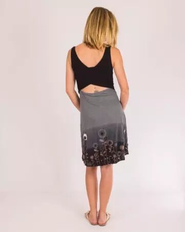 Robe Paquita courte Jungle Paradise gris robe l�g�re