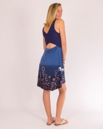 Robe Paquita courte Jungle Paradise bleu robe fluide