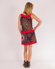 Robe Maria Desigual Bleu robe boh&egrave;me graphique