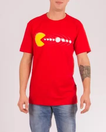 Tee shirt Pacman rouge tee-shirt pacman rouge r�tro gaming
