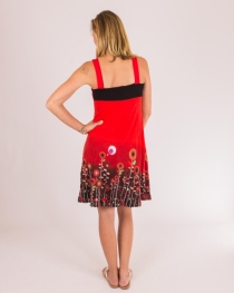 Robe Nouna Jungle Paradise rouge imprim&eacute; jungle