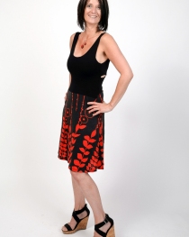 Robe Paquita courte Digital Flower rouge imprim&eacute; vibrant