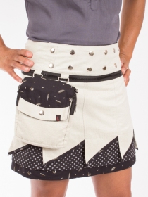 Jupe r&eacute;versible Jag Design Eucalyptus courte pi&egrave;ce mode graphique pens&eacute;e pour un port&eacute; quotidien confortable