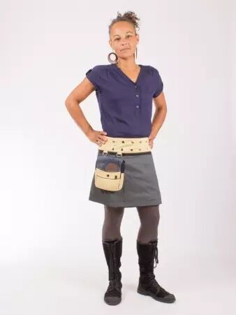 Jupe r�versible Jag Design Honey courte pi�ce mode r�versible au style color� et chaleureux