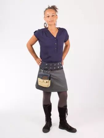 Jupe r�versible Jag Design Honey courte pi�ce mode r�versible au style color� et chaleureux