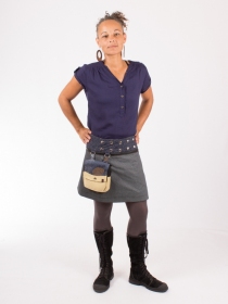 Jupe r&eacute;versible Jag Design Honey courte v&ecirc;tement f&eacute;minin graphique &agrave; la coupe moderne