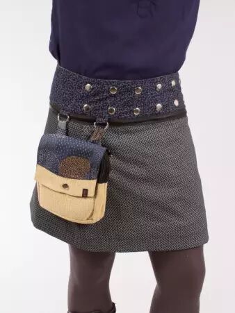 Jupe r�versible Jag Design Honey courte pi�ce mode r�versible au style color� et chaleureux
