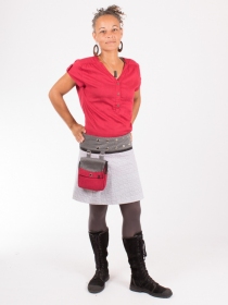 Jupe r&eacute;versible Jag Design Madras courte pi&egrave;ce mode color&eacute;e pens&eacute;e pour le quotidien