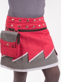 Jupe r&eacute;versible Jag Design Madras courte jupe confortable au style affirm&eacute;