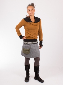 Jupe r&eacute;versible Jag Design Olivine courte jupe confortable au style contemporain