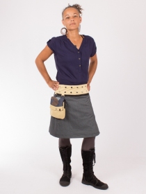 Jupe r&eacute;versible Jag Design Honey longue jupe r&eacute;versible longue au motif Honey fluide