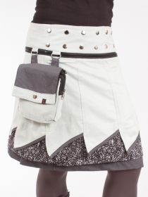 Jupe r&eacute;versible Jag Design Puritain grey longue pi&egrave;ce mode longue au design sobre