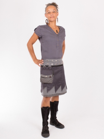 Jupe r�versible Jag Design Stretch Limo longue cr�ation textile �l�gante et structur�e