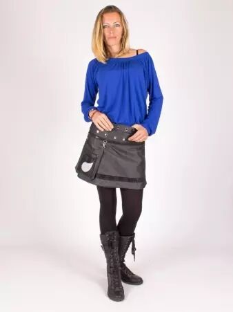 Jupe r�versible Denim style Japan courte article mode � l'esth�tique soign�e et facile � associer